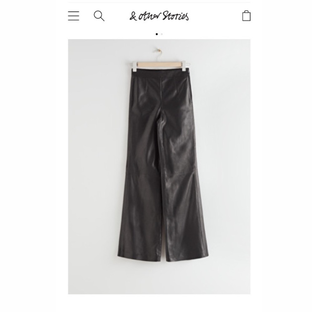 Flared Leather Trousers